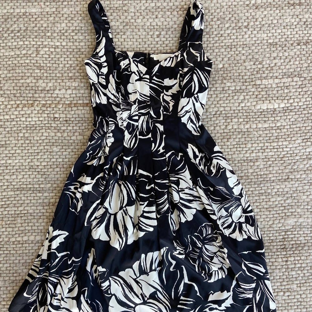 Black and white floral dress